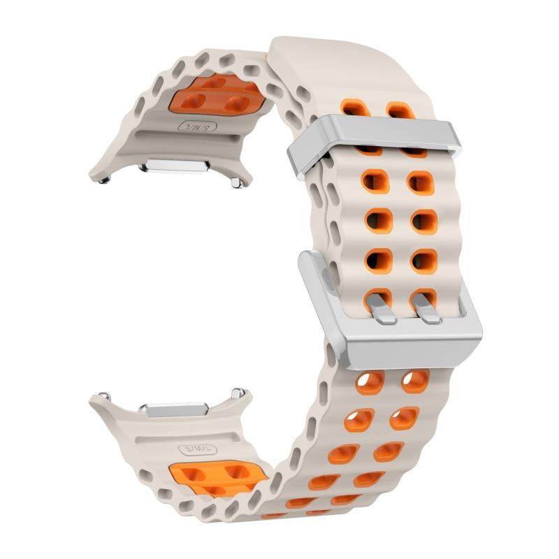 Silicone Strap For Samsung Galaxy Watch Ultra 2025 Marine Band Sports Bracelet For Samsung Galaxy Ultra 47 Breathable Watchband