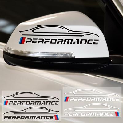 2pcs Performance Rearview Mirror Car Body Decal Sticker Car Styling For E46 E39 E36 E90 E60 F30 E30 E34 F10 Car Exterior Accessories