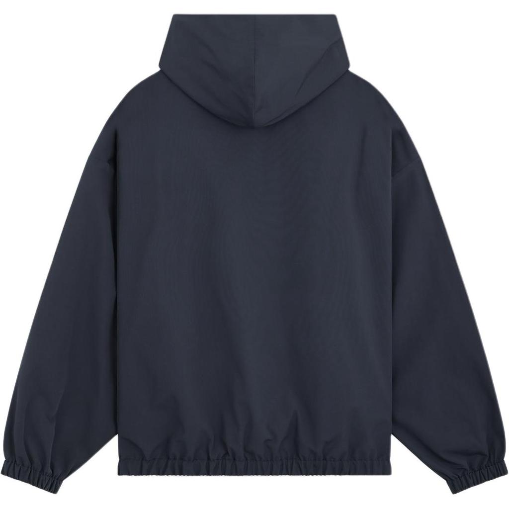WE11DONE Letter Zip Long Sleeve Hooded Jacket Men Jackets Navy-Blue WD-JP2-24-078-M-NV