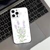Lavender Purple Flowers  Phone Case For iPhone 17,16,15,14,13,12,11 Plus,Pro Max,XS,Soft Silicone Black Cover
