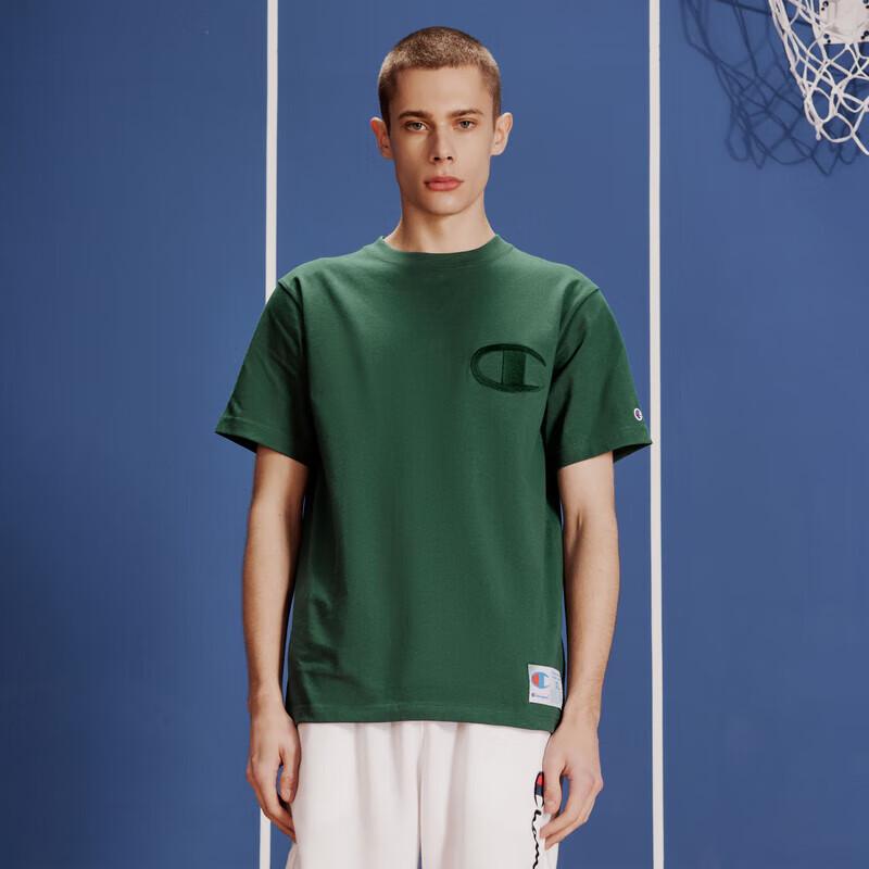 Champion Men s Retro Embroidered Pure Cotton Short-Sleeve T-Shirt S 5360₽