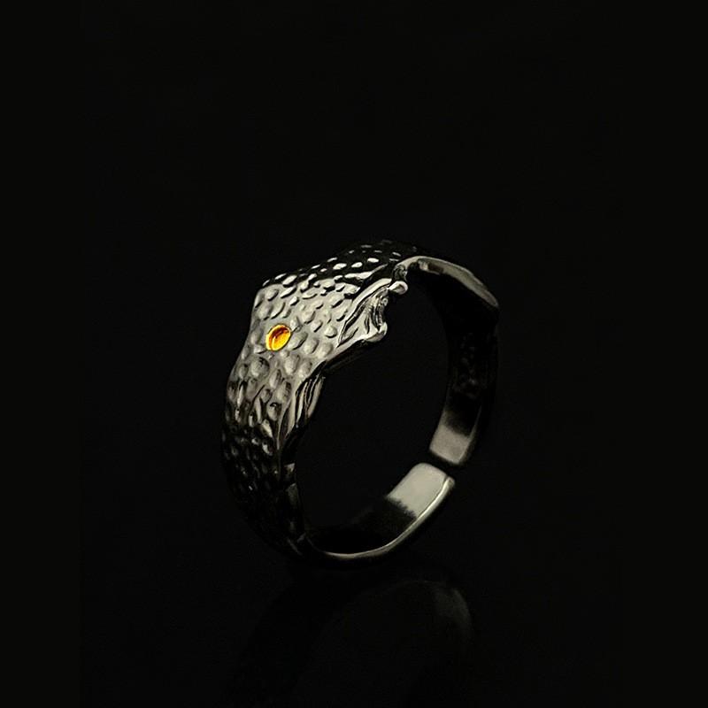 Adjustable Open Ring Men Women Geometric Mountain Silhouette Design Minimalist Vintage Statement Jewelry