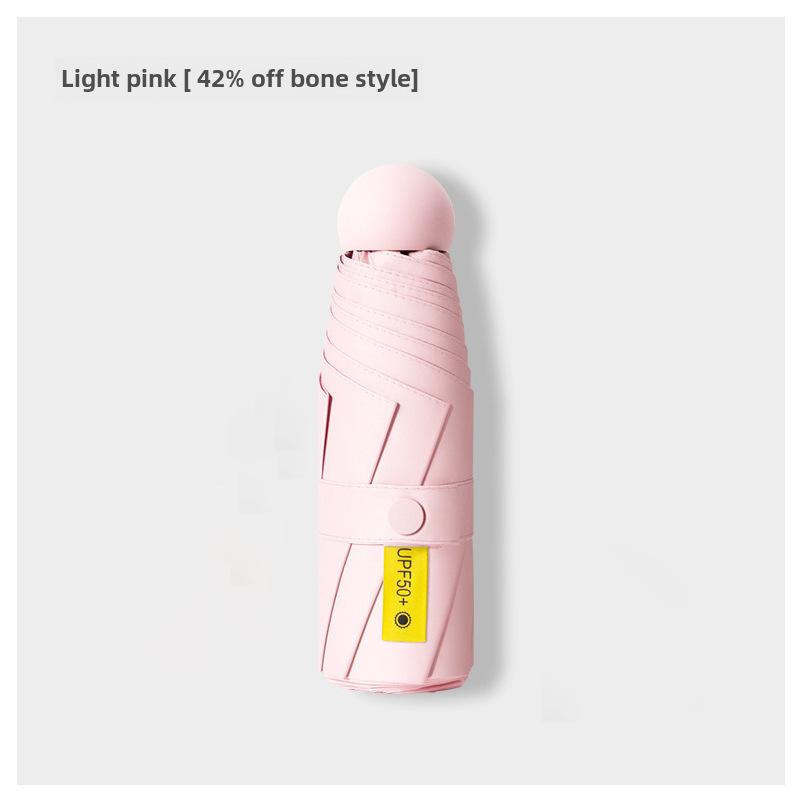 

Портативный женский солнцезащитный зонт - мини-черный капсульный дизайн