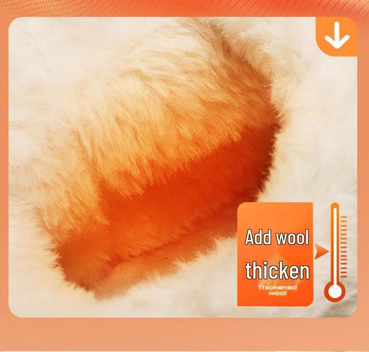 Schnalle Echtleder Schneestiefel - Herren- & Damen Winter Plüschgefüttert, Rutschfest, Verdickte Slipper Baumwollschuhe.