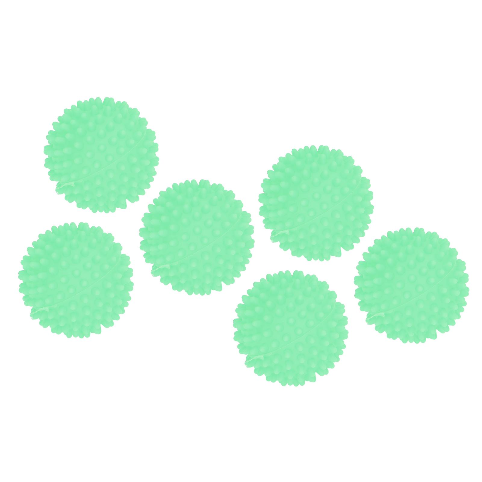 

6Pcs Laundry Ball Non Toxic PVC Safe Reusable Household Supplies for Washing Machine WasherGreen зелёный