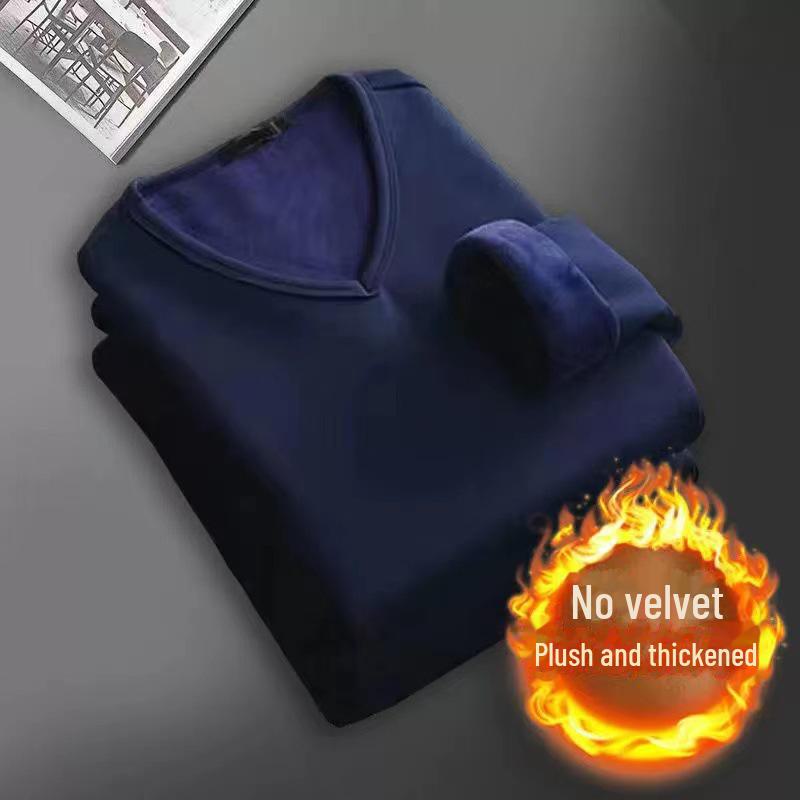 Men's Thermal Slim Fit Long-Sleeve Crew Neck Shirt for Autumn