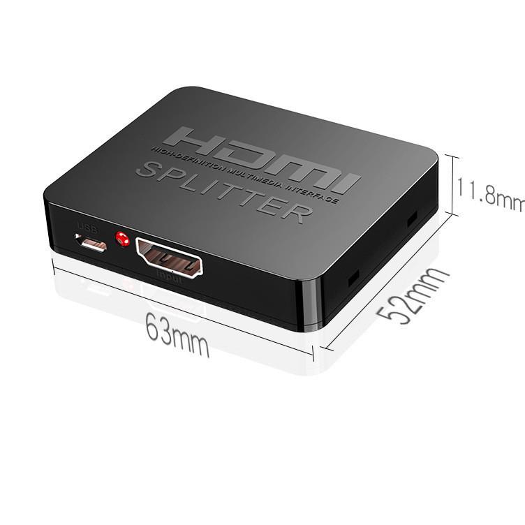 4K Dual-Screen HDMI Splitter - Mini HDMI Input, Two Outputs for Simultaneous Display