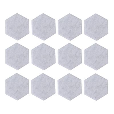 12 Pezzi Pannelli Acustici Esagonali Pannelli Fonoassorbenti ad Alta Densità Insonorizzati Bordo Smussato Muro