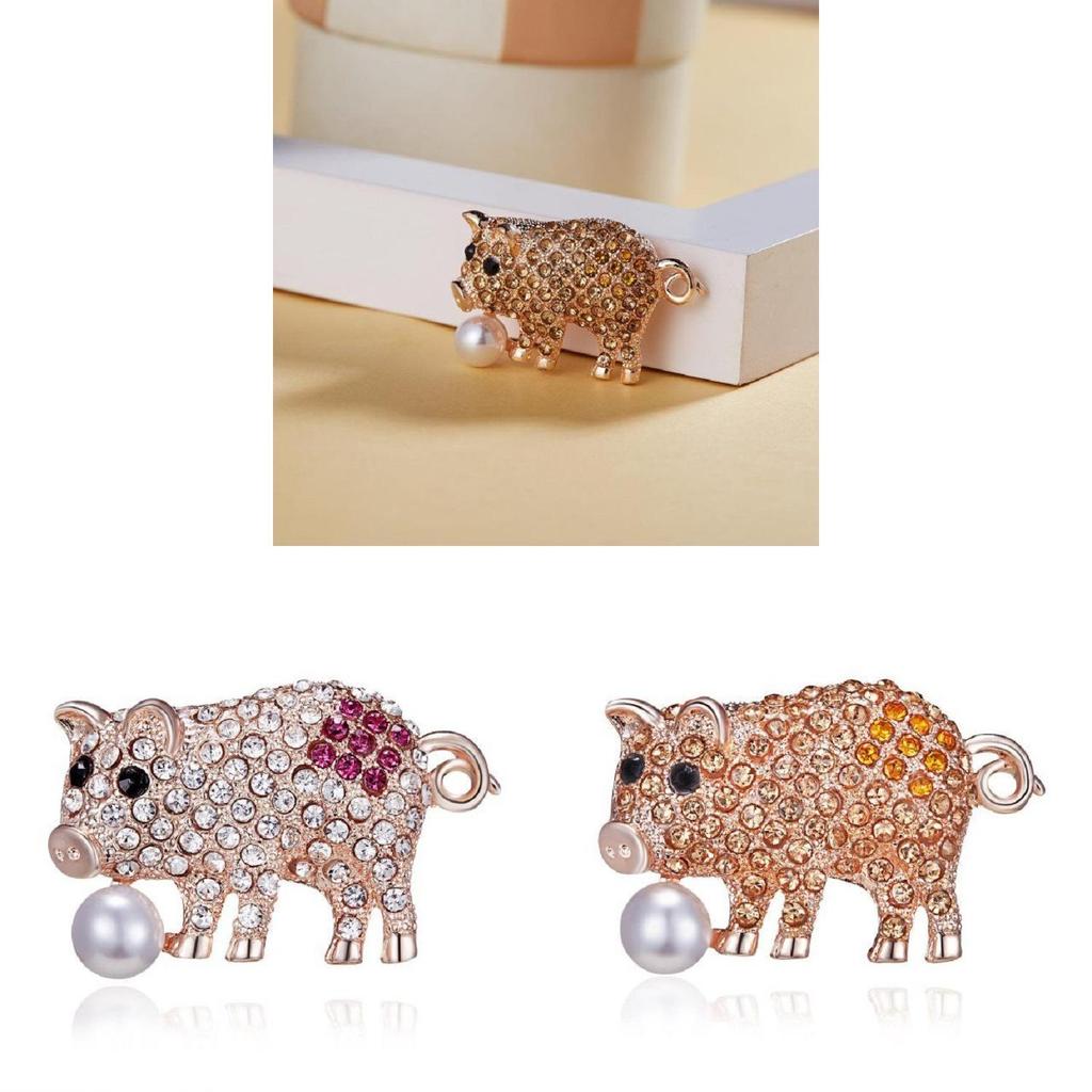 Animal Series Brooch Pendant With Rhinestones For Women And Men
