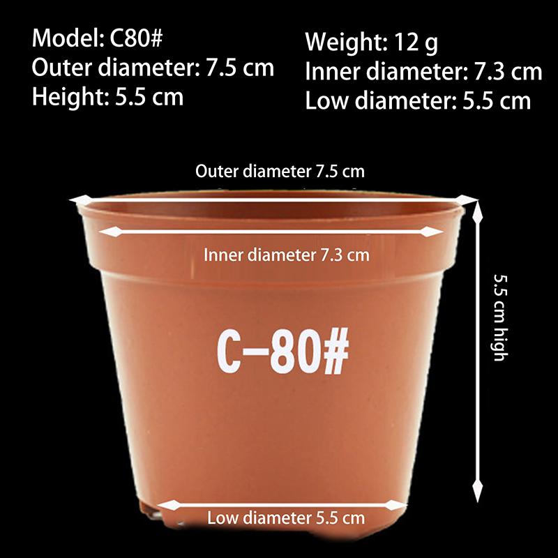 7.5/9/10.5/11.5Cm Circular Plastic Flowerpot, Plant Nursery, Small Flower Pot, Potted Plant
