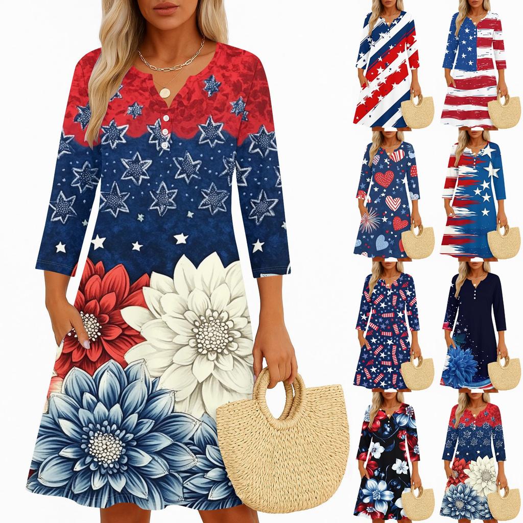 Women's Casual Dress For Summer Tank Dress Loose Beach Dress With Pockets Flare Midi Sundress