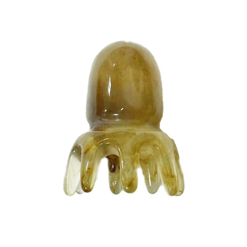 Resin Octopus Comb Head Massager Meridian Scraping Scalp Massage Brush Acupuncture Spa Body Health Therapy Tool Home Adults