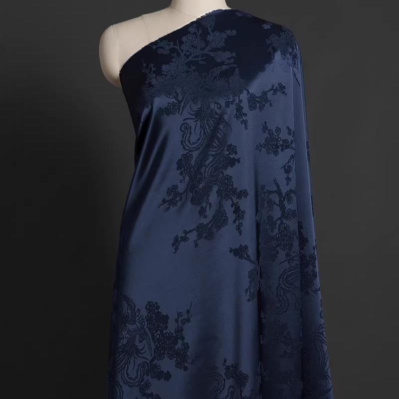 100x150cm Acetate Satin Jacquard Fabric Dress Shirt Silky Glossy for Apparel Sewing Craft Home Decoration Pillow Cushion