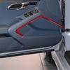 2Pcs Red Carbon Fiber Door Speaker Cover Trim For Porsche 718 Boxster Cayman