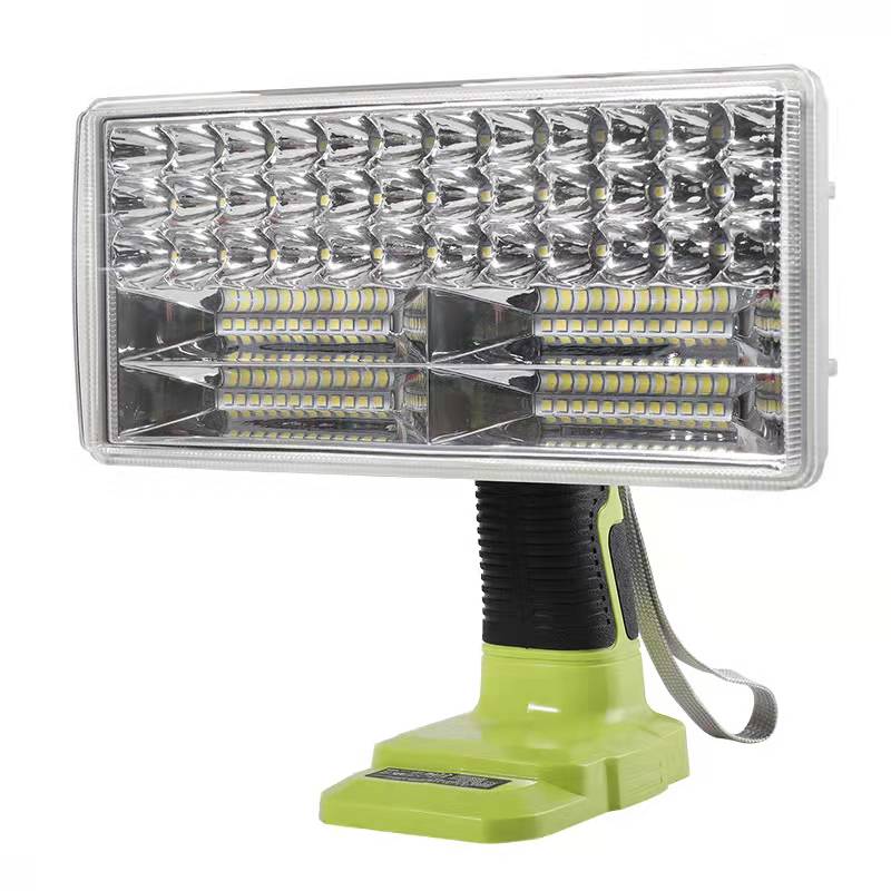 LED Alarm Work Lights Flashlights Electric Torch Spotlight Car Lamp For RYOBI Power Tools 14.4V 18V Lithium Nickel One+ Battery