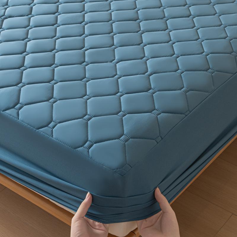 Safe Waterproof Mattress Pad Protector Quilted Fitted Sheet with Elastic Bands for Hotel Home Waterproof Mattress Cover 140/160