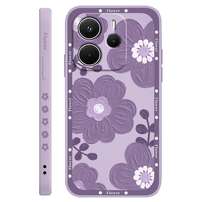 Spoony Flowers Phone Case For Xiaomi Redmi Note 14 13 12 12S 11 11S 10 10S 9 9S 14C Pro Plus 4G 5G Liquid Silicone Cover