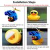 Broken Wind Rubber Duck Motor Accessories Yellow Duck with Helmet Auto Car Accessories Duck In The Car Car Interior Decoration