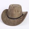 Popular European and American classic suede western cowboy hat men's and women's fashion LO style peach heart cowboy hat