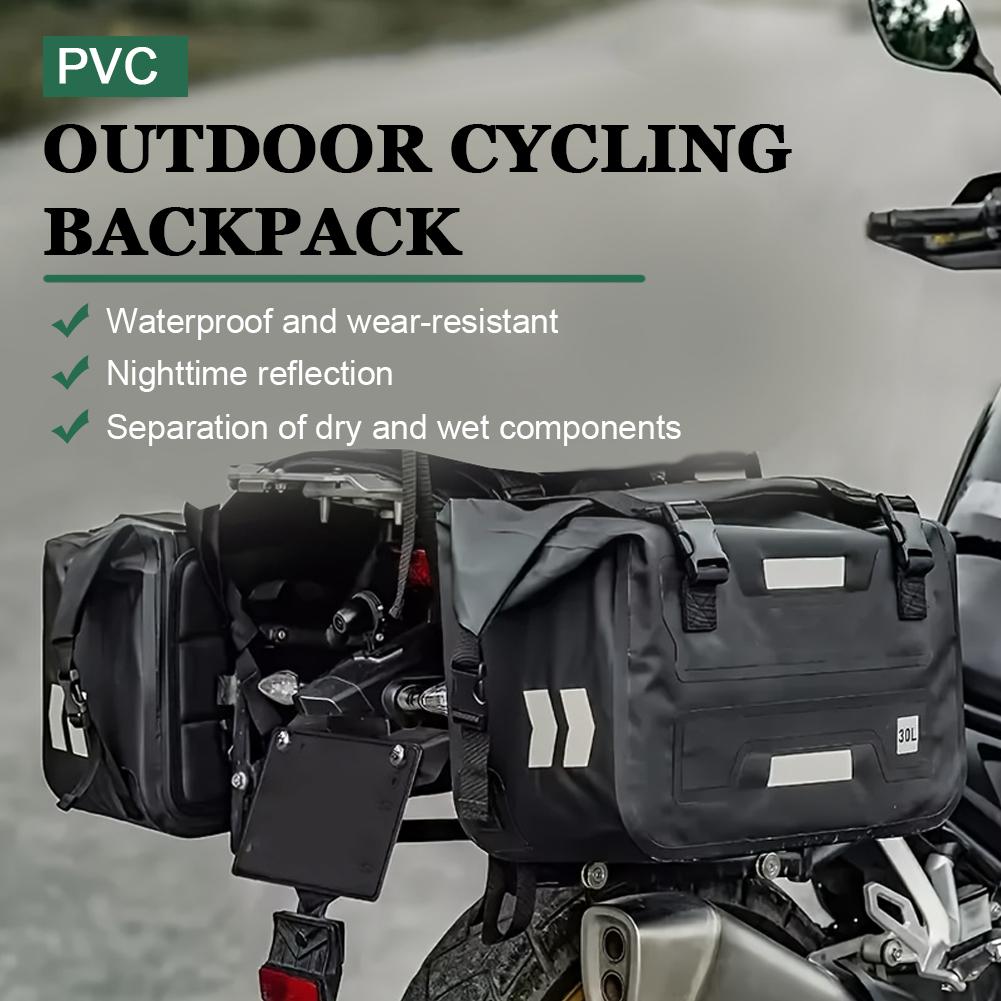 30L Motorcycle Saddle Bag Large Capacity Travel Camel Bag Wear Resist Motorcycle Side Bag Motorcycle Modification Accessories