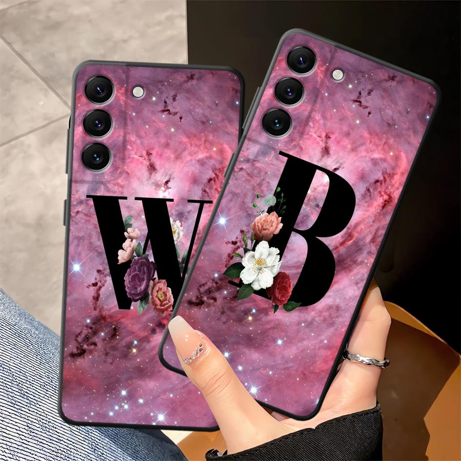 Personalized Letters Case for Samsung Galaxy A23 A73 A51 A55 A37 A06 A25 A16 A57 A15 A53 A17 A05 A52 A36 Phone Cover A12 A70 A13