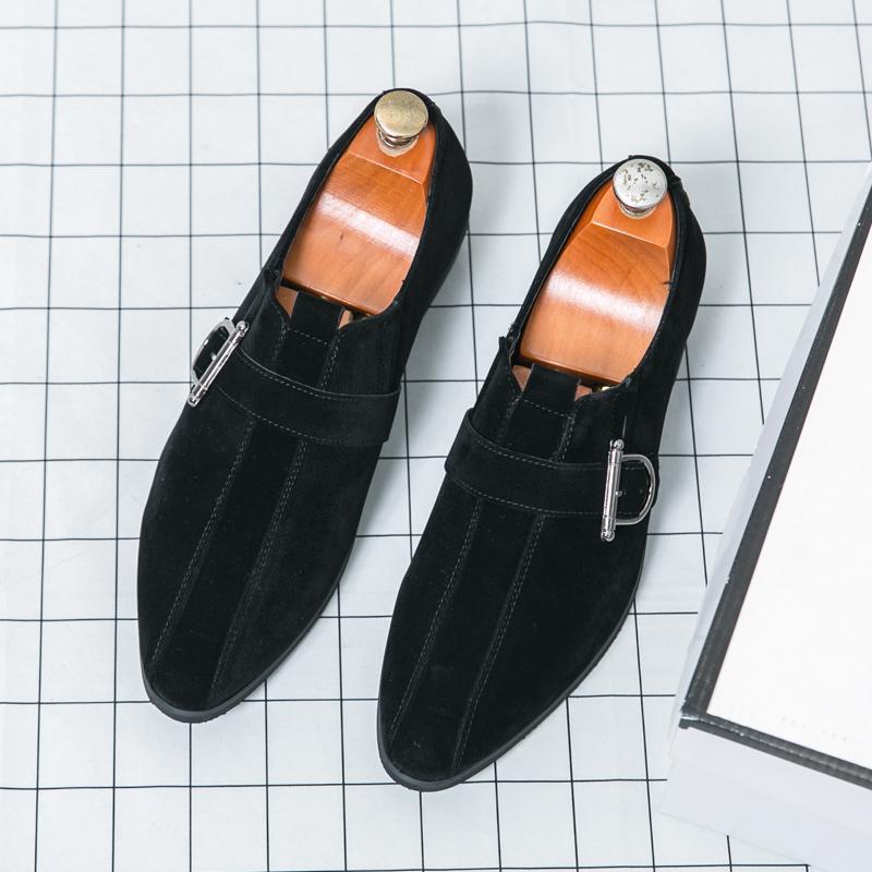 Fashion Spring Hot Selling Men's Suede Leather Shoes Pointed Tips Classic Men's Business Casual Shoes High-quality Loafers Comfortable