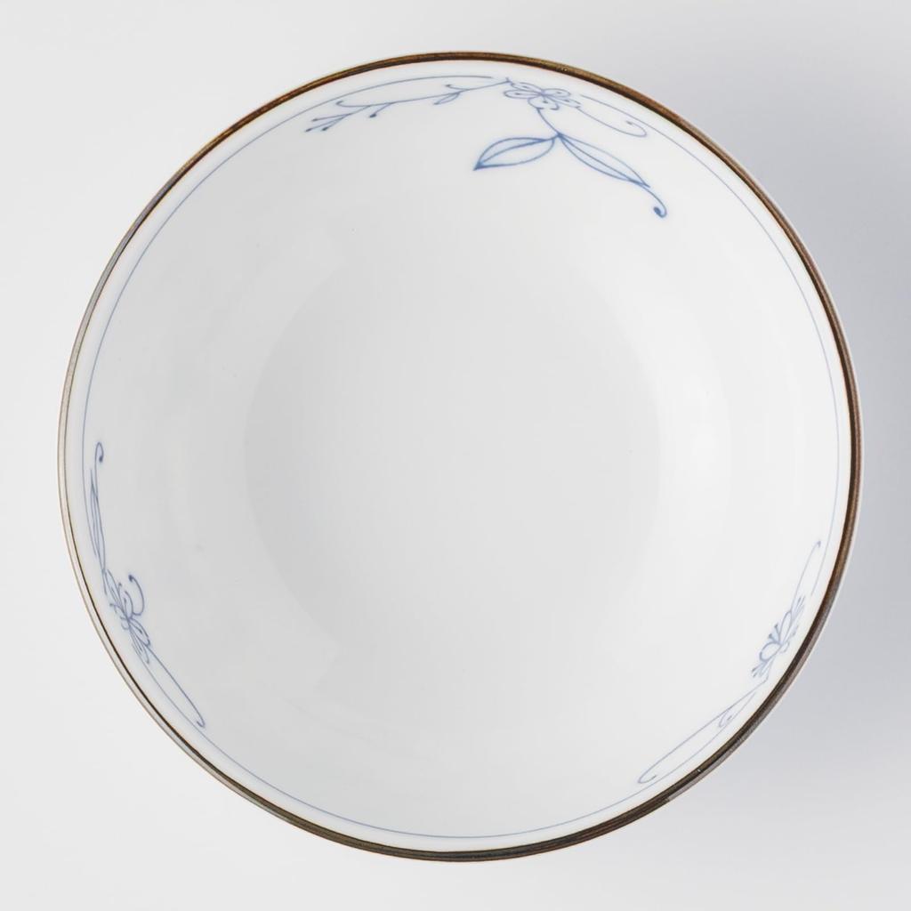 Mino Ware Dinnerware Set of Small 12cm Microwave and Dishwasher Made in Product Number 564617 "Line Arabesque" 5, Bowls, Plates, Approx. Diameter,