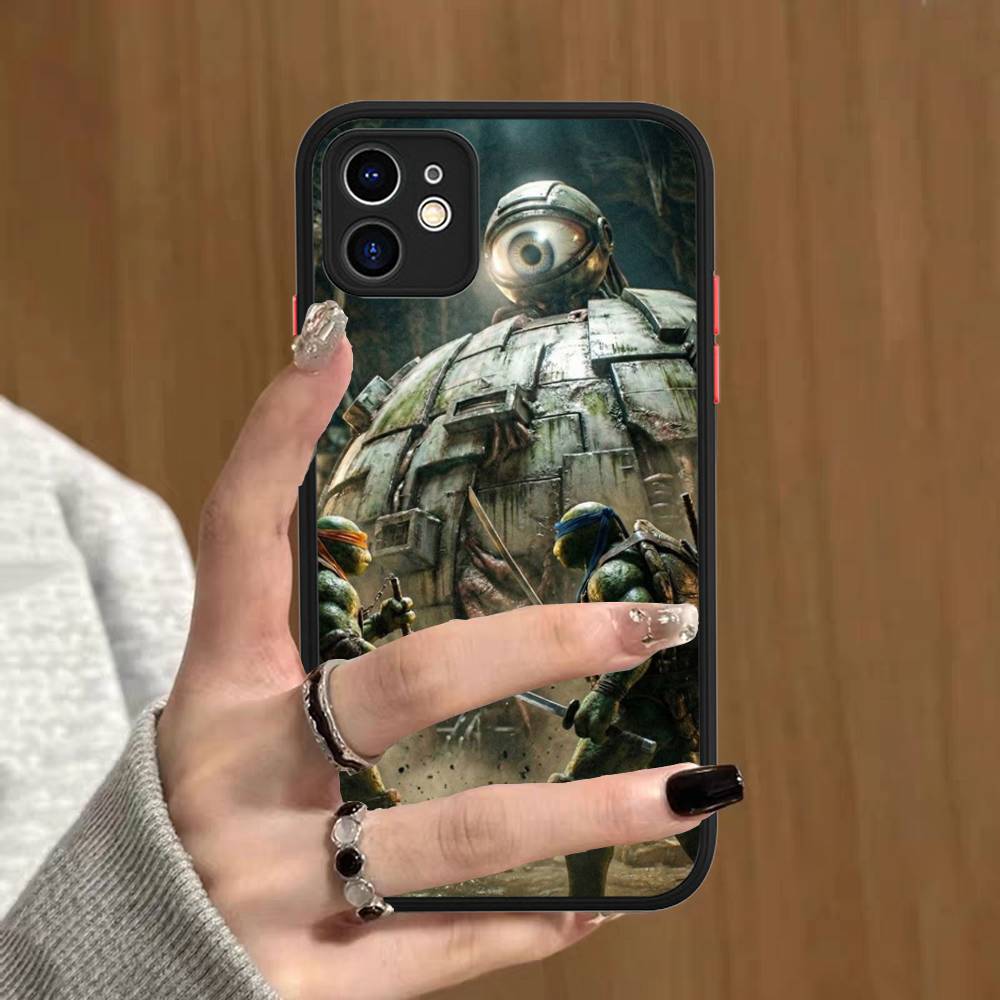 Cartoon N-Ninja T-Turtles Matte Translucent Phone Case For Iphone 16 ProMax 15 14 13 12 11 X XS PRO Plus