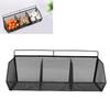 3 Grids Hanging Basket Wall Mount Slanted Opening Metal Wire Storage   for Kitchen Bathroom Laundry Room