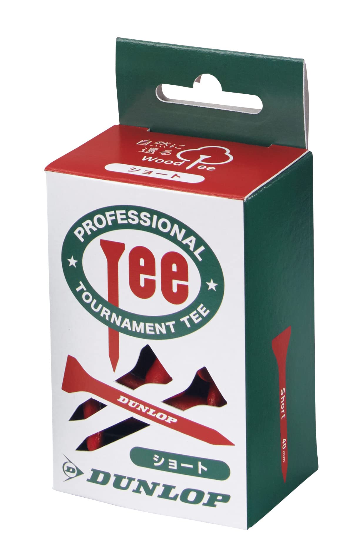 DUNLOP Golf Tee DUNLOP Wood Tee 2L Red GGF-05508