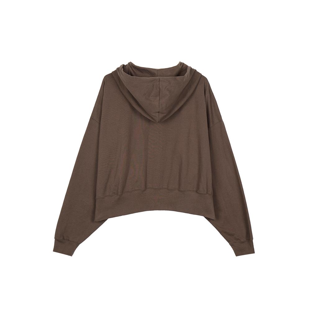 Nike Sweatshirts Women's Baroque Brown Hooded Non Detachable Moderate DM6418-237