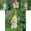 Adorable Cute Plush Dog Keychain Soft Toy With Colorful Beaded Chain For Kids
