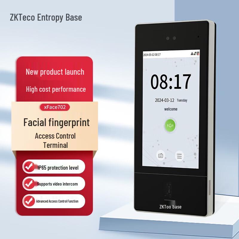 ZKTECO xface702 Face & Fingerprint Access Control System