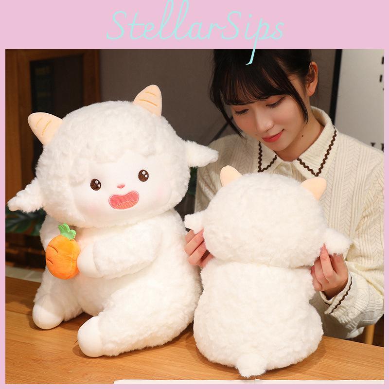 Adorable Jointed Sheep Plush Toy Soft Cuddly Stuffed Animal For Girls Gift