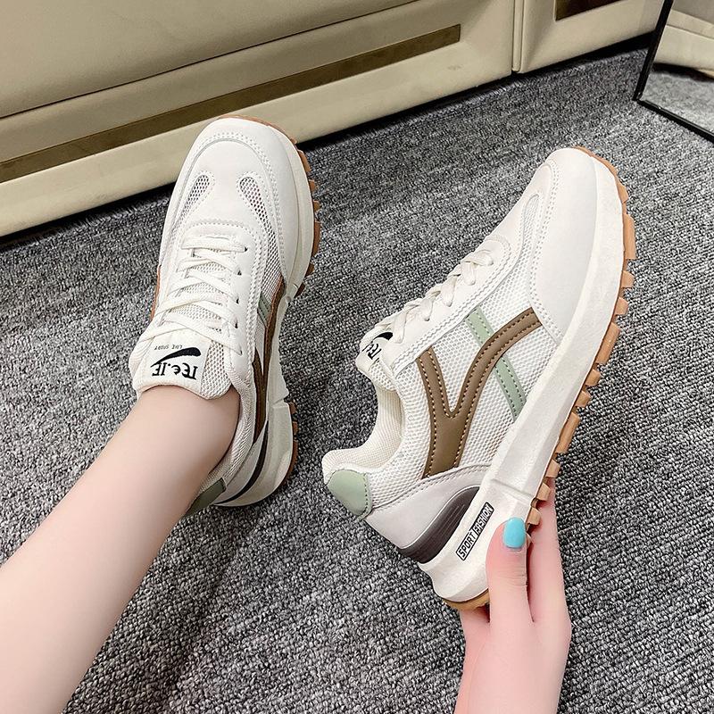 Fashion 2024 Summer New Women's Fashion Mesh Casual Sneakers Breathable Flat Cushioned Sneakers Women's Casual Shoes