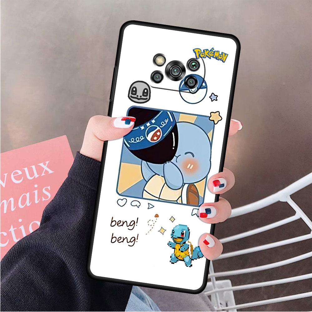 Phone Case For Xiaomi Mi Poco X3 NFC X4 M4 M3 Pro F1 F4 F3 GT C40 11T 11 Lite 5G Fundas Black Cover Magic Fairy Pikachu Gengar