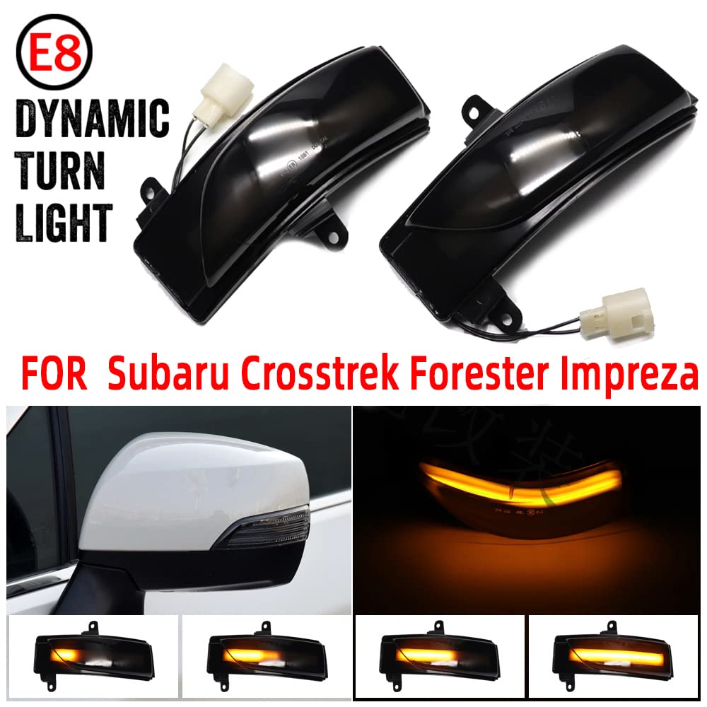 2pcs Led Dynamic Turn Signal Light Sequential Side Mirror Reflector Yellow Light Compatible For