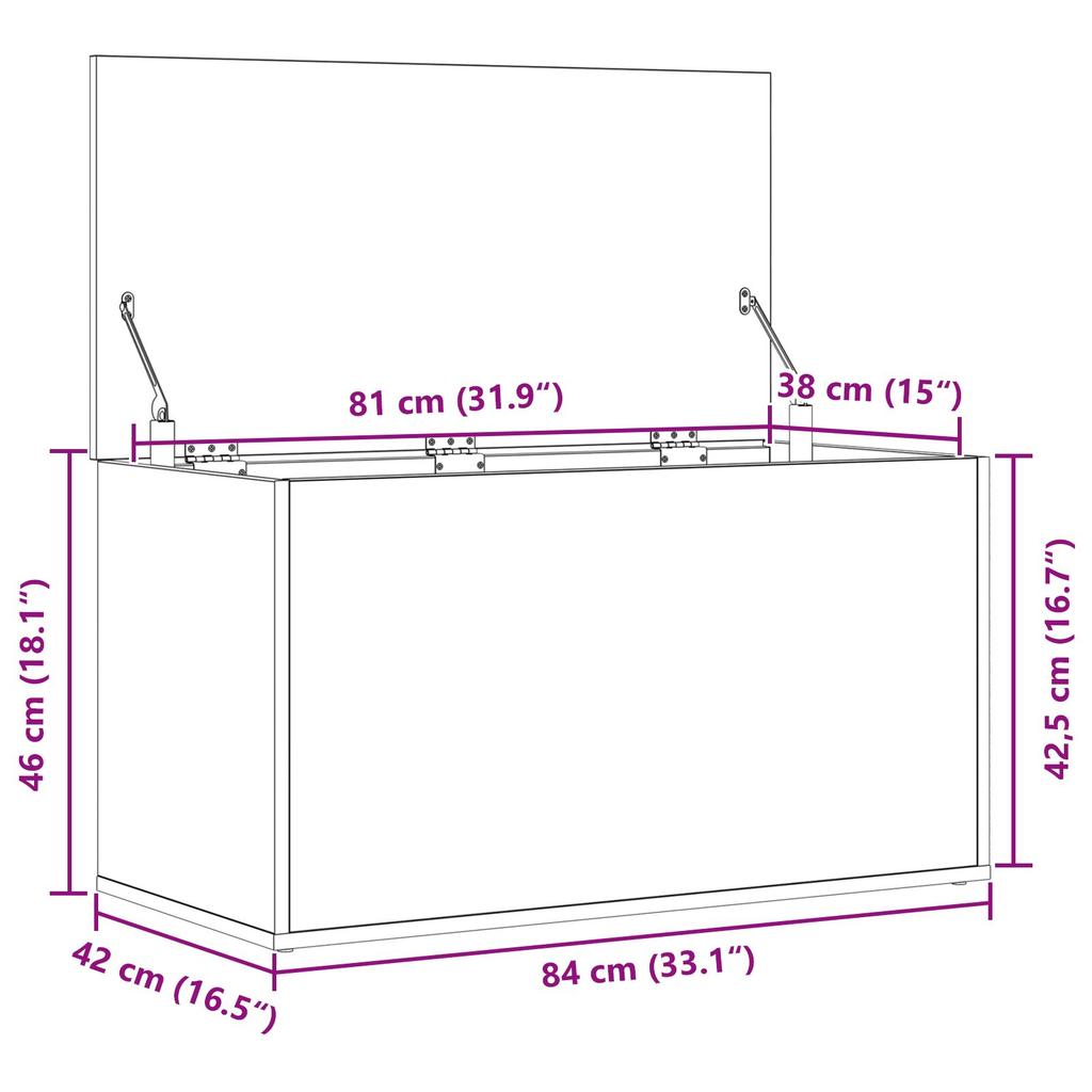 Bedroom clothing storage box, living room miscellaneous storage box, multifunctional storage box, 84x42x46 cm