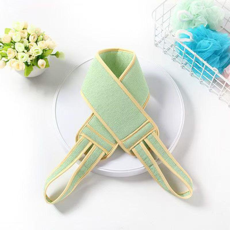 Long Strip Loofah Back Scrubber - 2-in-1 Bath Towel & Exfoliating Pad