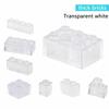 55 Pcs Small Particles Mix Bricks Transparent Clear White Thick Brick Model Classic Bulk Parts Building Blocks Gifts Toys for Children