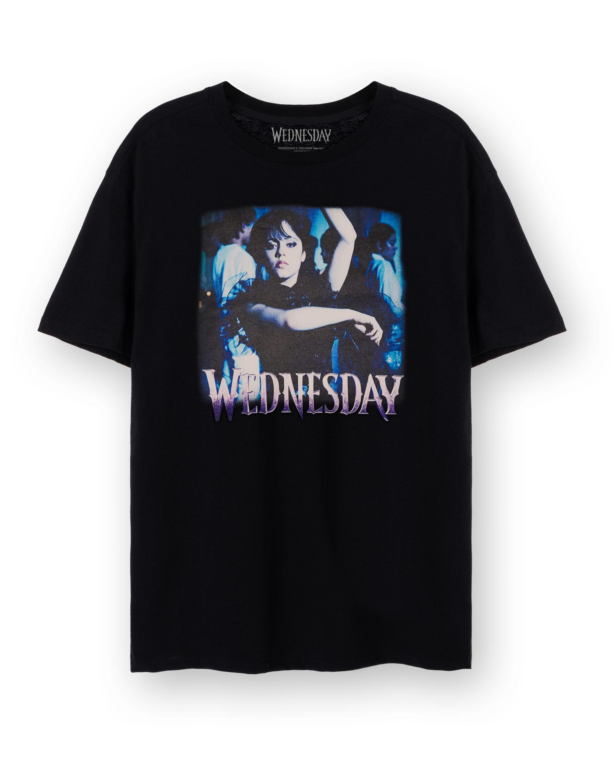 Wednesday Short Sleeved TShirt womens Black Official Merch M