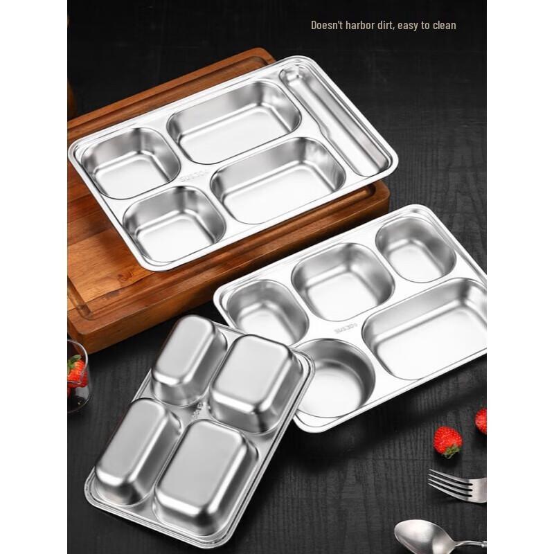 MOLUONA 304 Stainless Steel Divided Food Tray