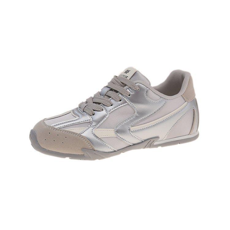 

Увеличение роста до 4 см~ Кожаные серебристые туфли Dexun женские 2025 новые сетчатые дышащие для отдыха спортивные для хайкинга обувь Форреста Гампа 40 серебряный