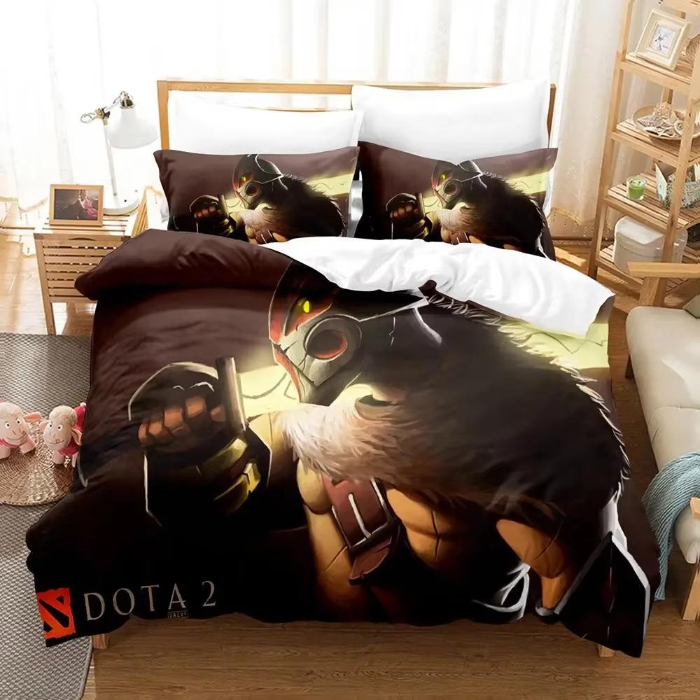 3D Tisk Hra Dota 2 Ložní Set Jednolůžko Dvoulůžko Queen King Size Povlak na přikrývku Anime Ložní prádlo pro Dospělé Povlak na přikrývku Povlak na polštář