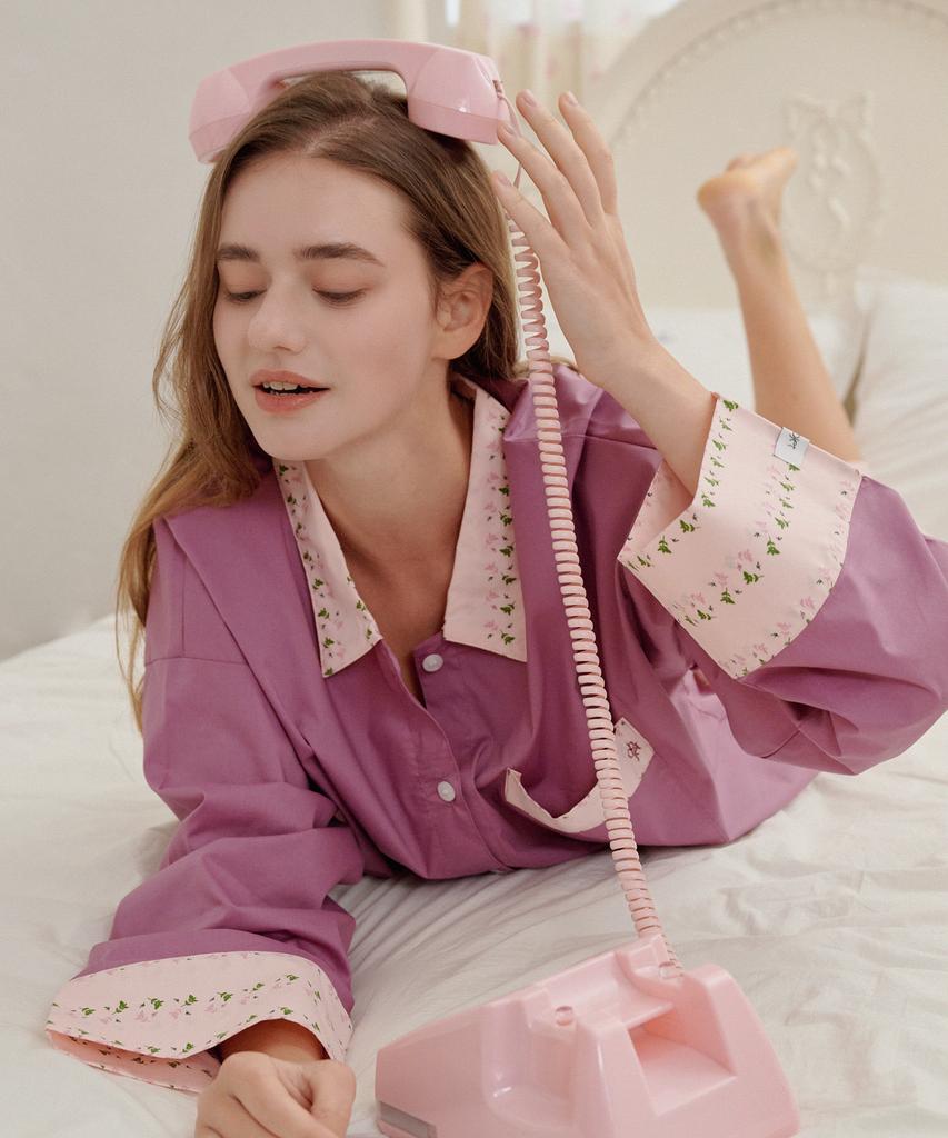 Opeuawoobeuje [2Set] Camilla Bird Long Sleeve Pajama Set