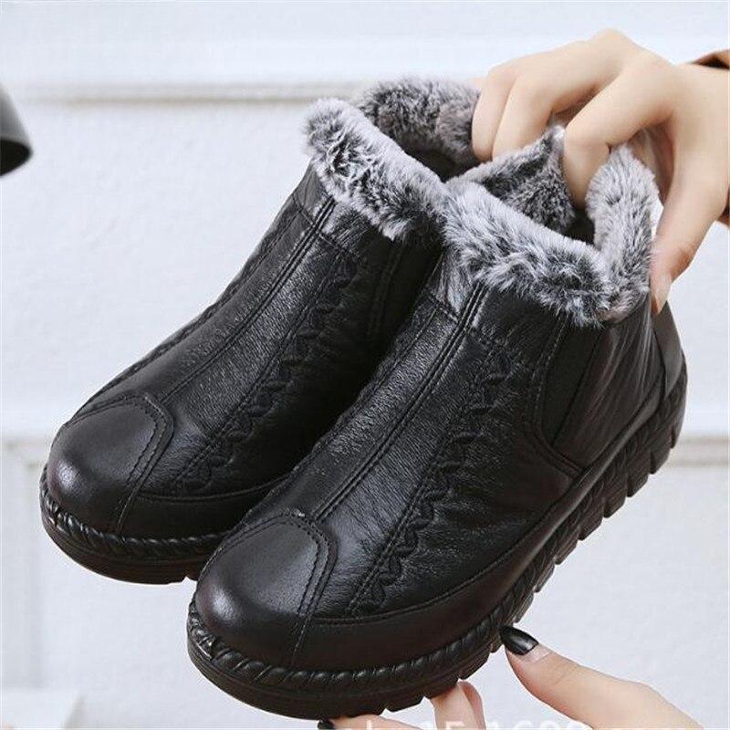 Women Boots  Fashion Waterproof Snow Boots For Winter Shoes Women Casual Lightweight Ankle Botas Mujer Pu Warm Winter Boots