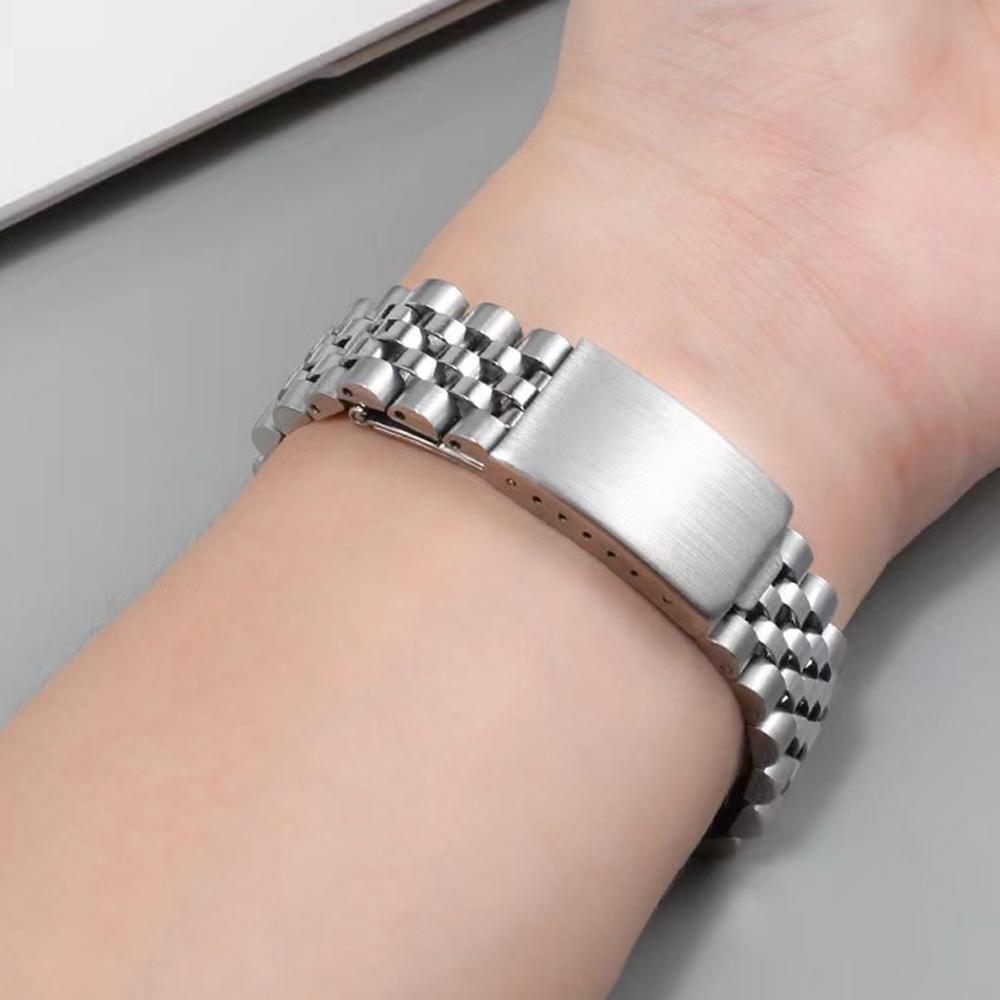 18/19/22mm/20mm Stainless Steel Luxury Strap For Rolex For Huawei GT6/5 Pro 46mm band Metal Solid Watch loop For Seiko Bracelet