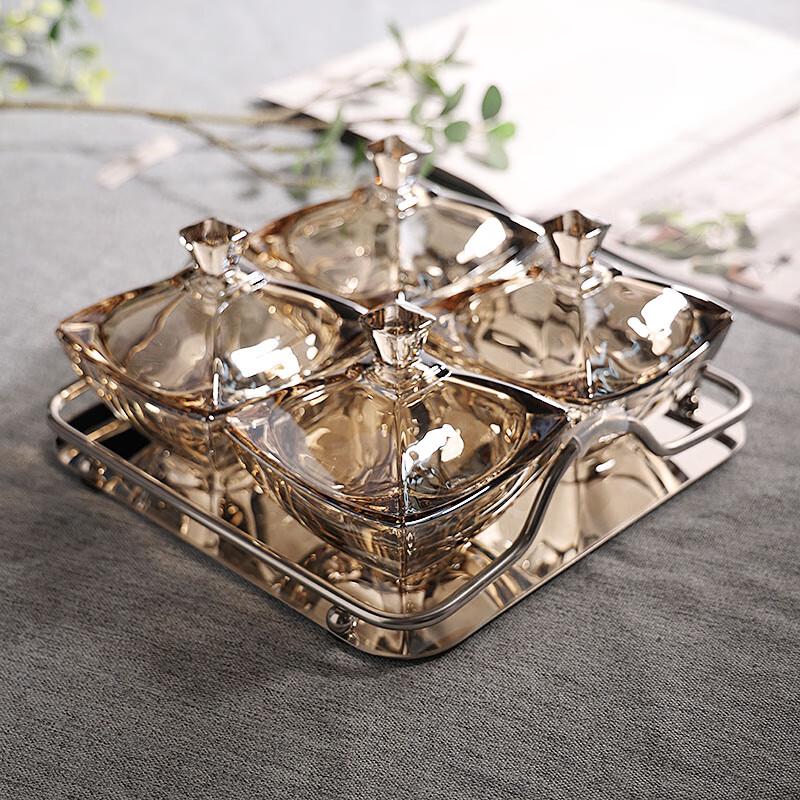 European Crystal Glass Snack Dish