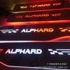LED Flowing Phantom Color Sill Strip for Alphard 30 Series Stainless Steel Welcome Pedal