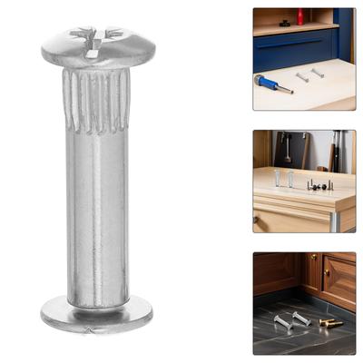 100Pcs Furniture Connecting Bolts M6 Cabinet Panel Connector Binding Posts Combination Wood Machine Screw Chicago Bolts
